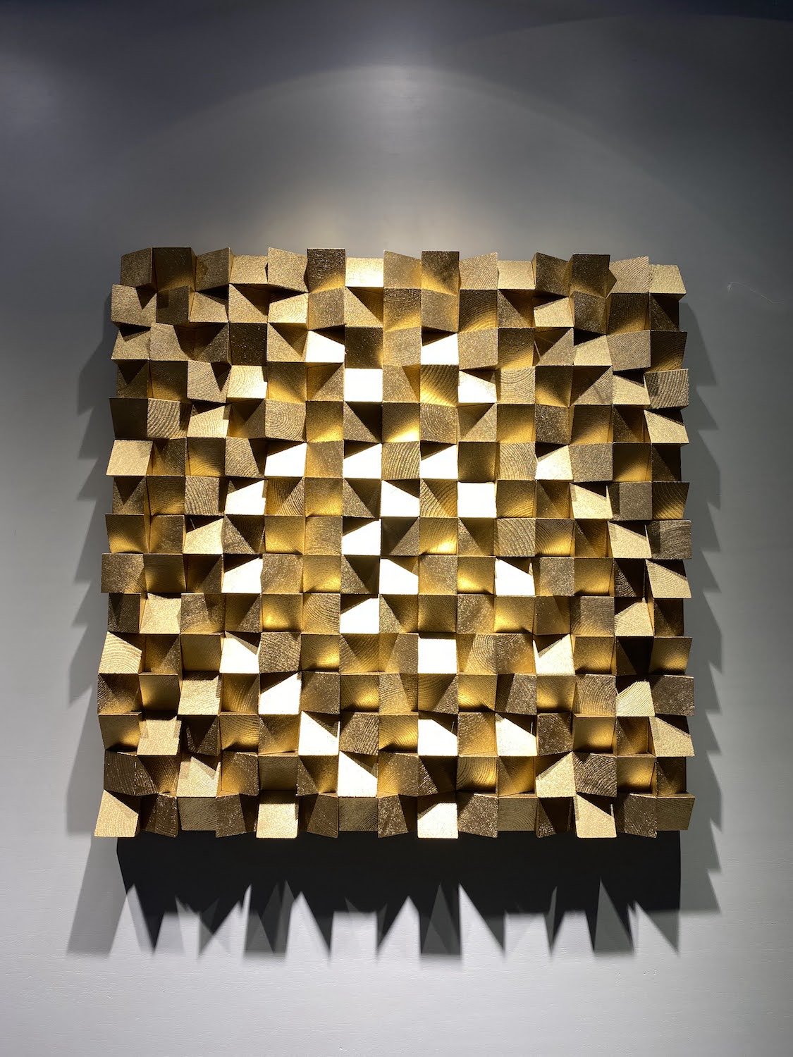 Gold Monochrome Wood Wall Decor by Woodeometry