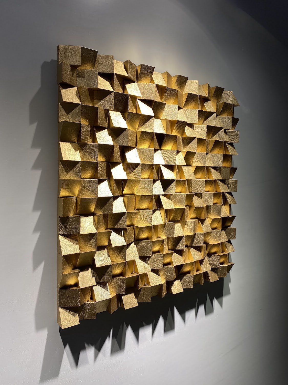 Gold Monochrome Wood Wall Decor by Woodeometry