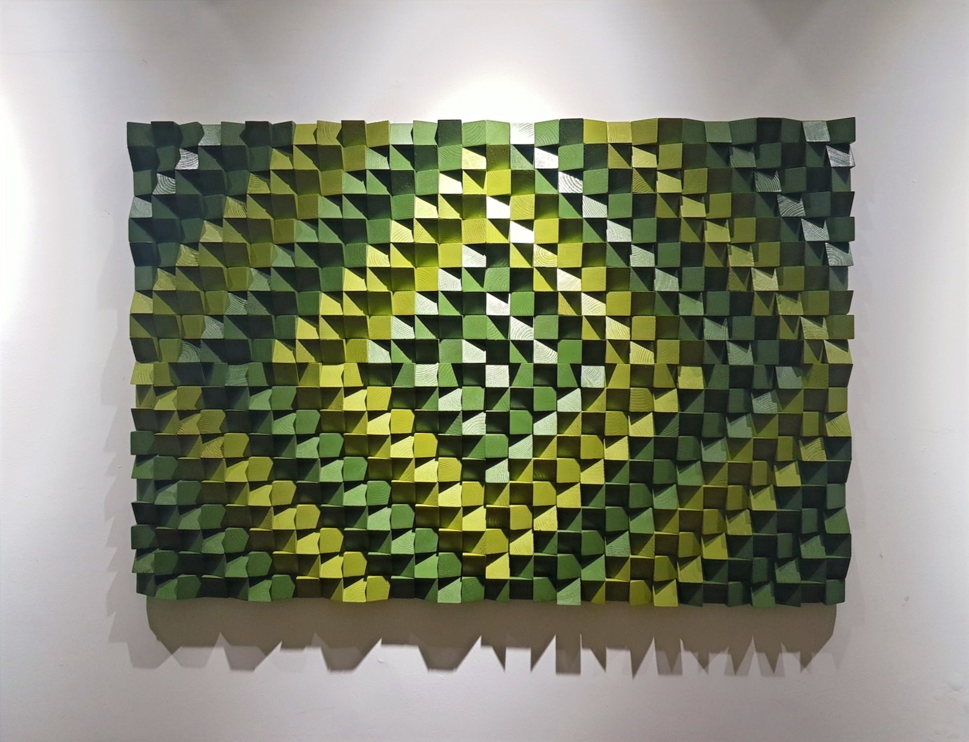 Green Wall Panel by Woodeometry