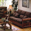 Munich Wooden Sofa Set Warm Comfort in Cream, Rust & Ecru 506