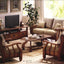 Pisa Wooden Sofa Set Effortless Charm in Khaki & Copper 9917