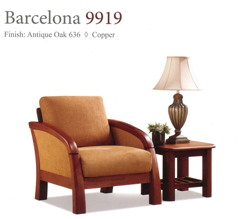 Barcelona Wooden Sofa Set Sophistication in Cream, Pear & LE 9919