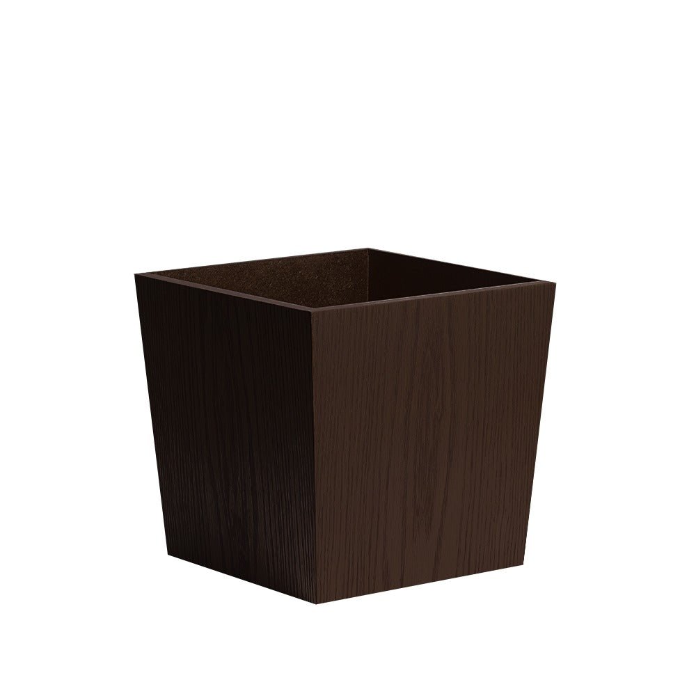 Minimalist Brown Oak Trash Bin