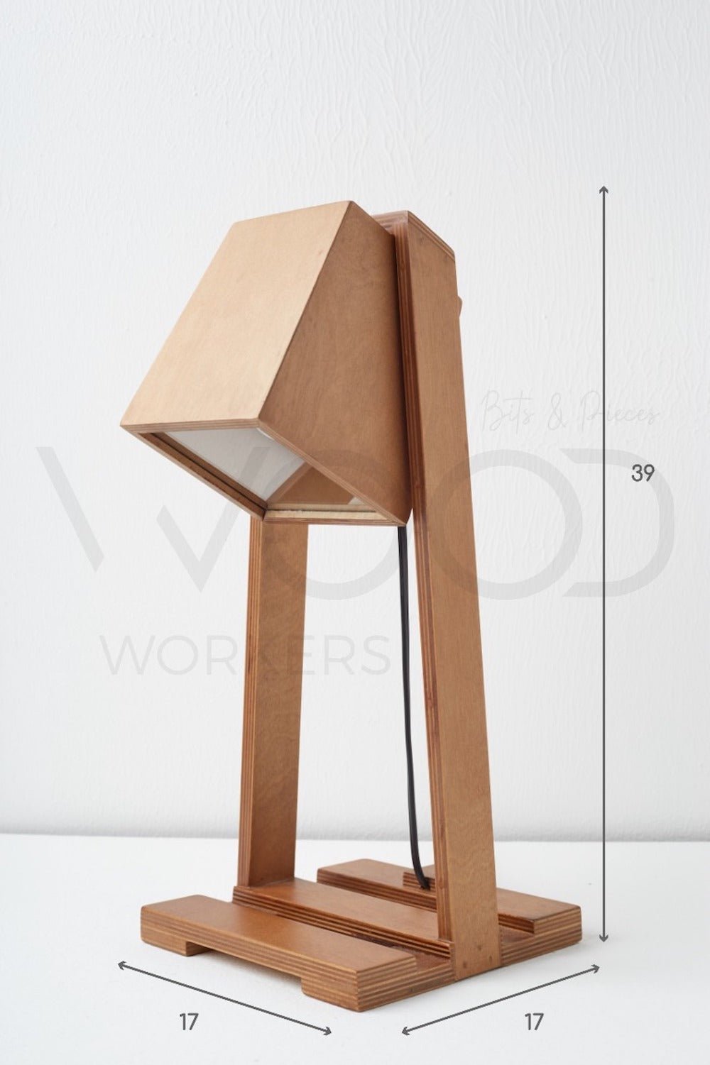 Modern Oak Table Lamp