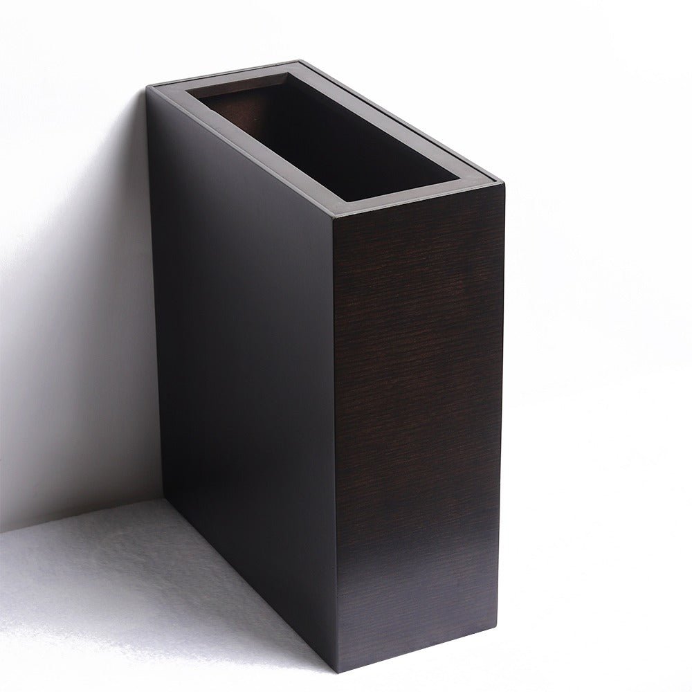 Oblong-Black-Trash-Bin