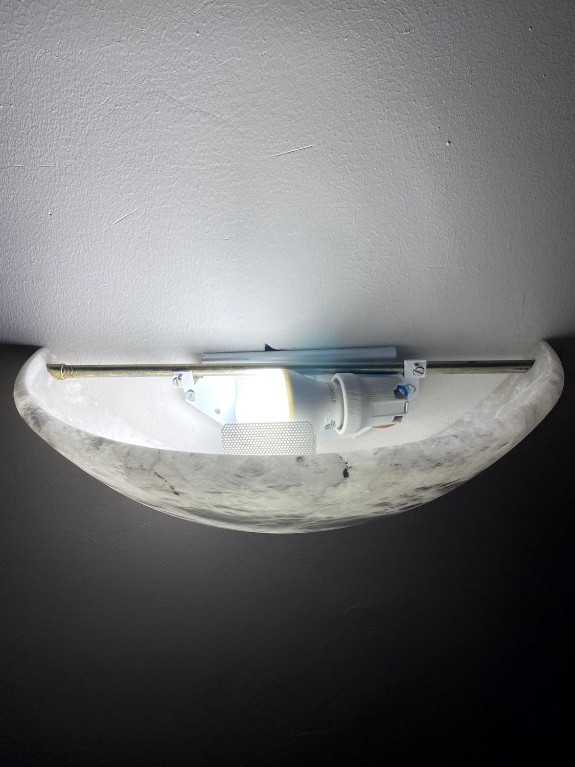 Oval Shaped Alabaster Lamp