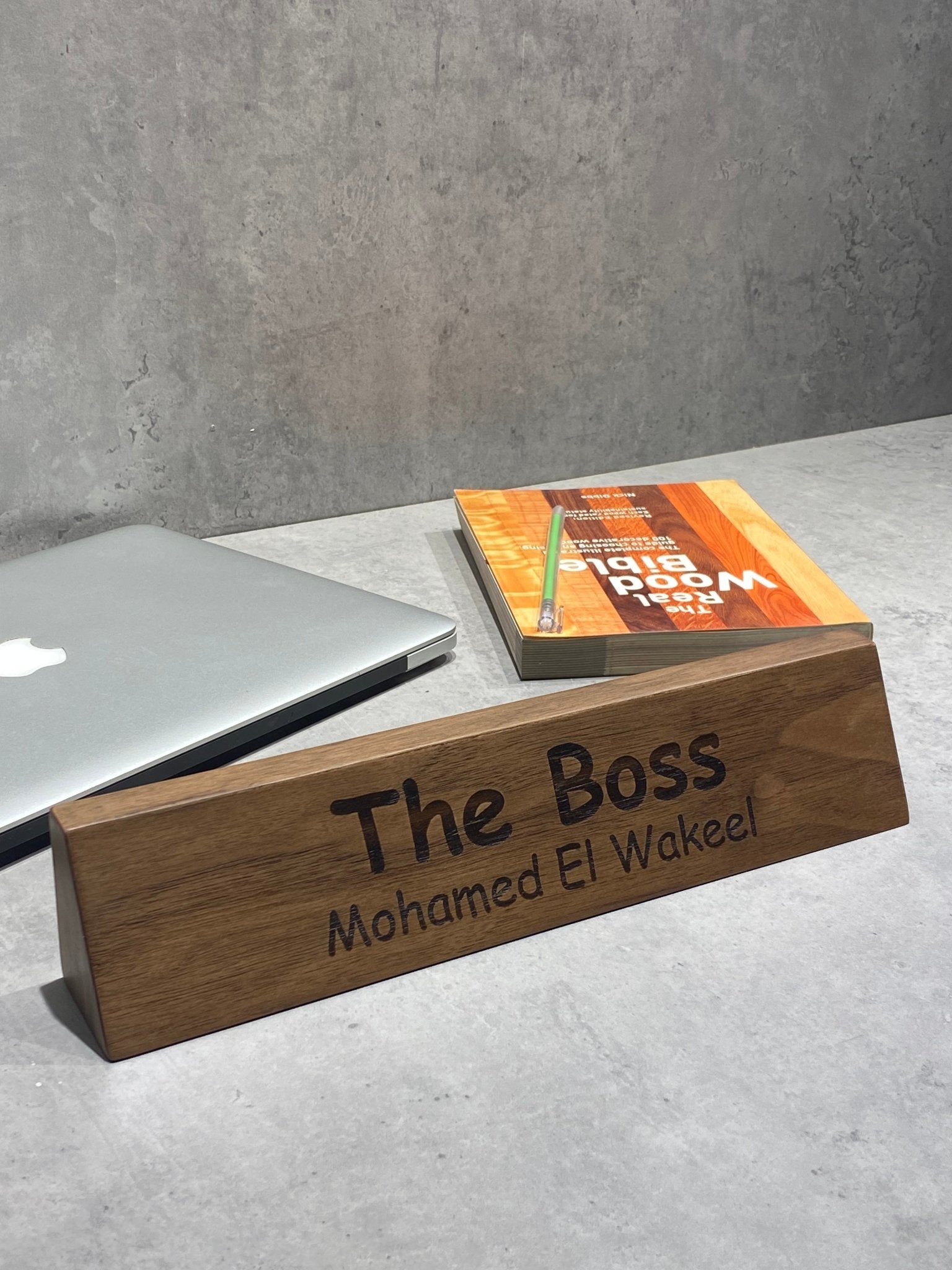 Personalised Wooden Name Tag For Desk
