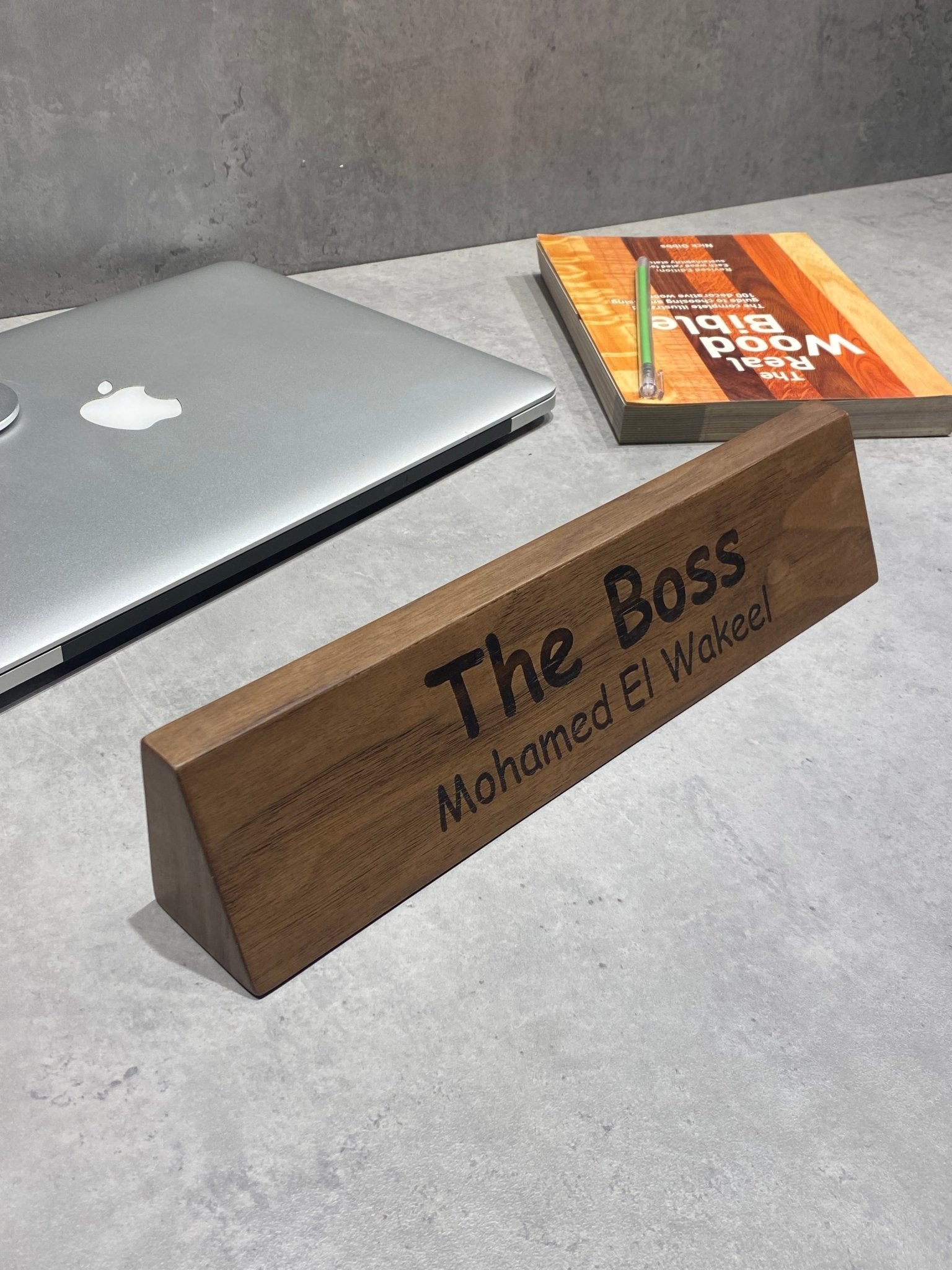 Personalised Wooden Name Tag For Desk