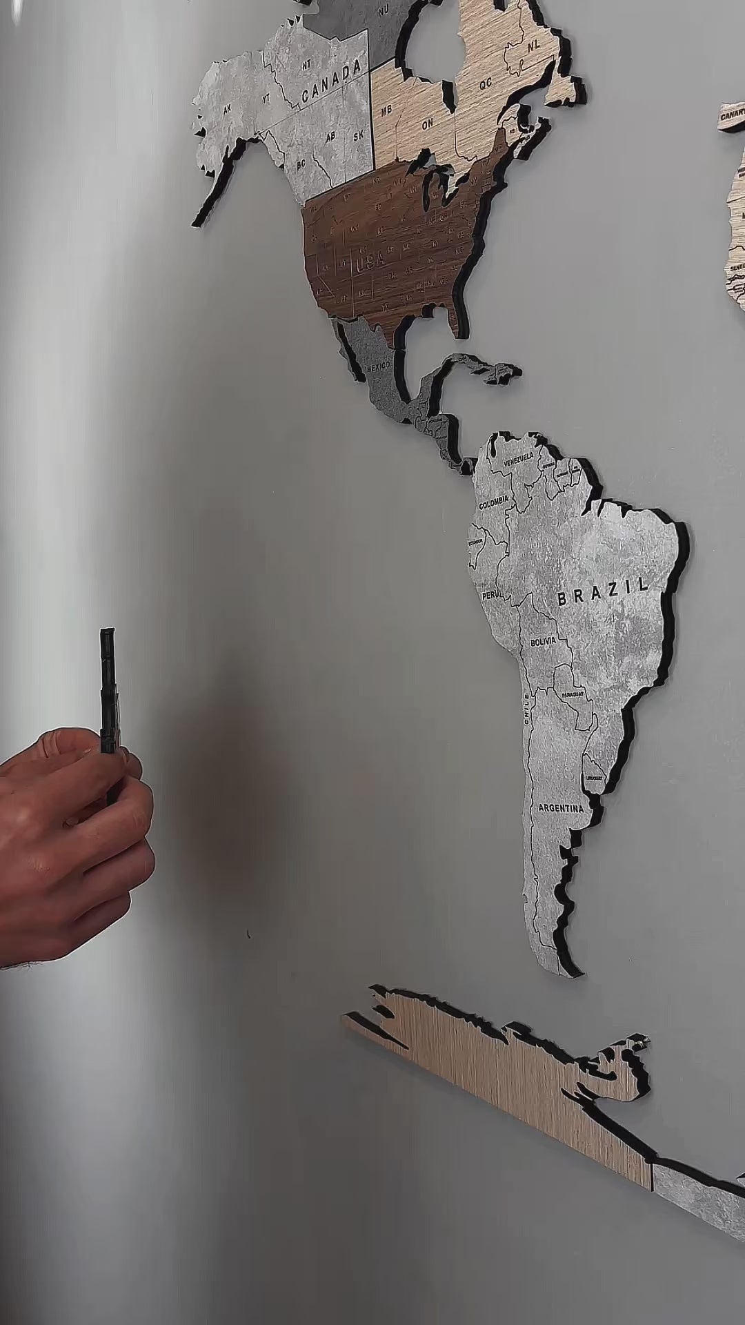 Wooden World Map - Multiple Sizes