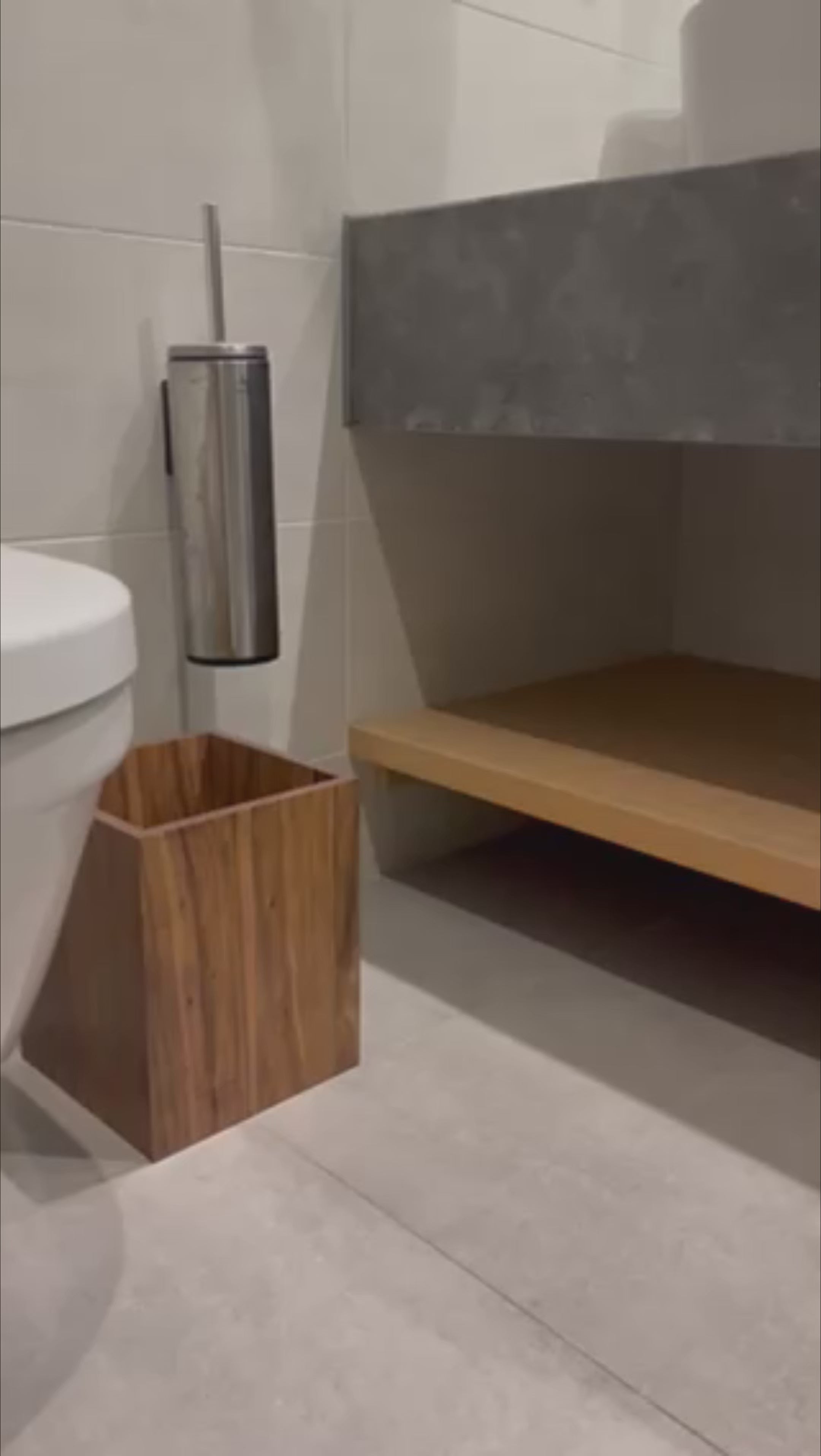 Square Bathroom Trash Bin