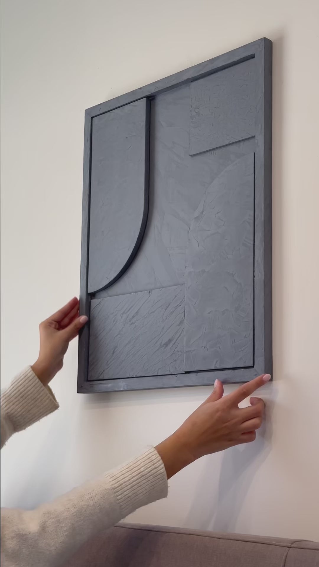 The Mono Set - In Washed Blue - Wooden Wall Art