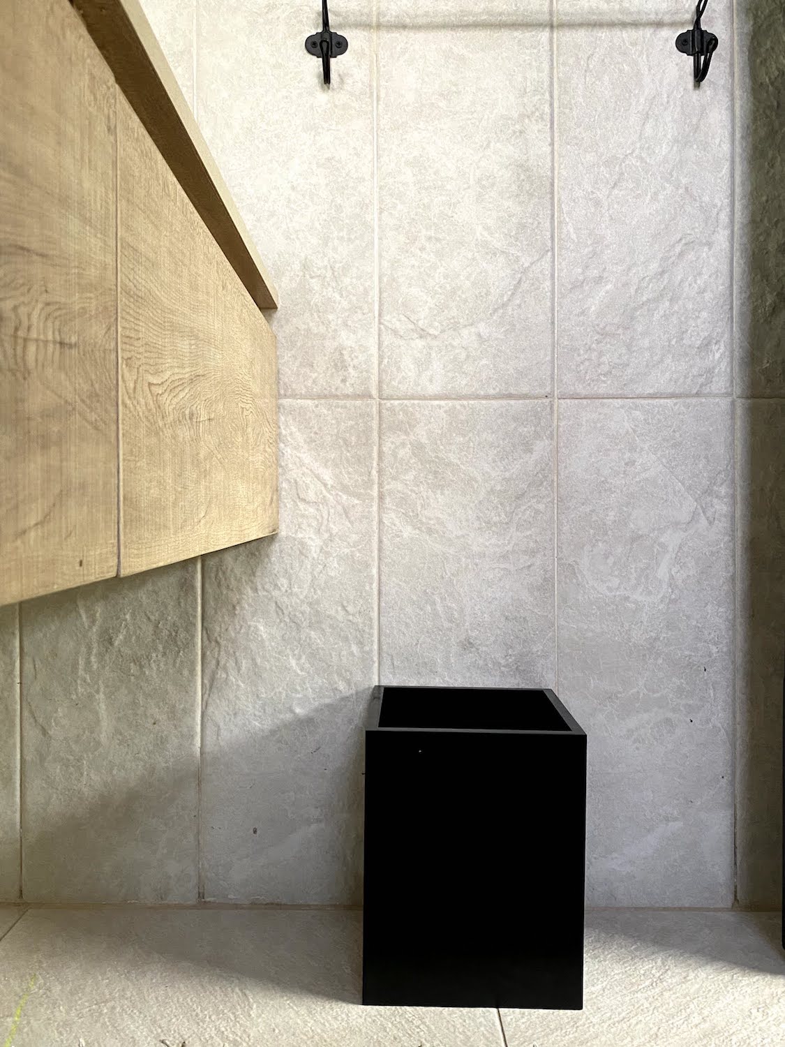 Rectangular Wooden Trash Bin