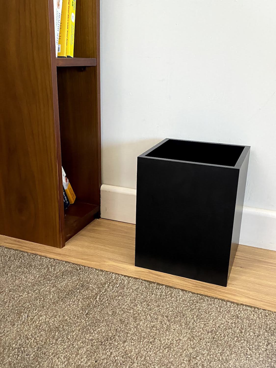 Rectangular Wooden Trash Bin