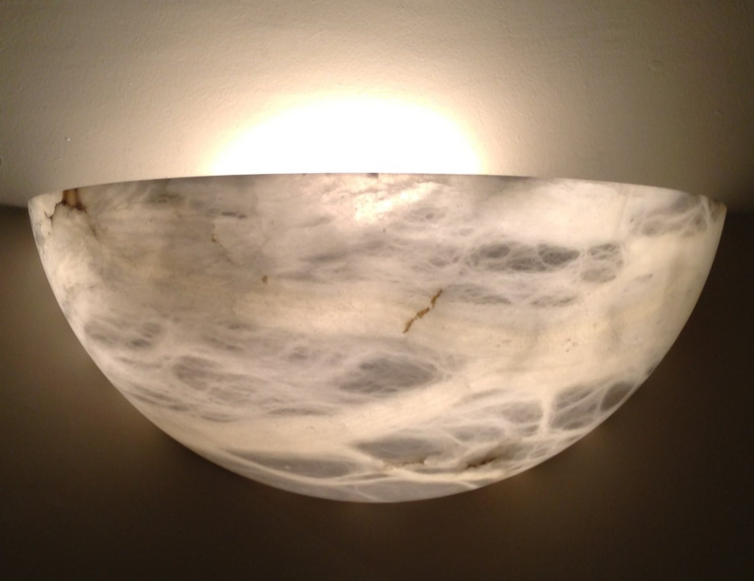 Semi Circle Alabaster Lamp