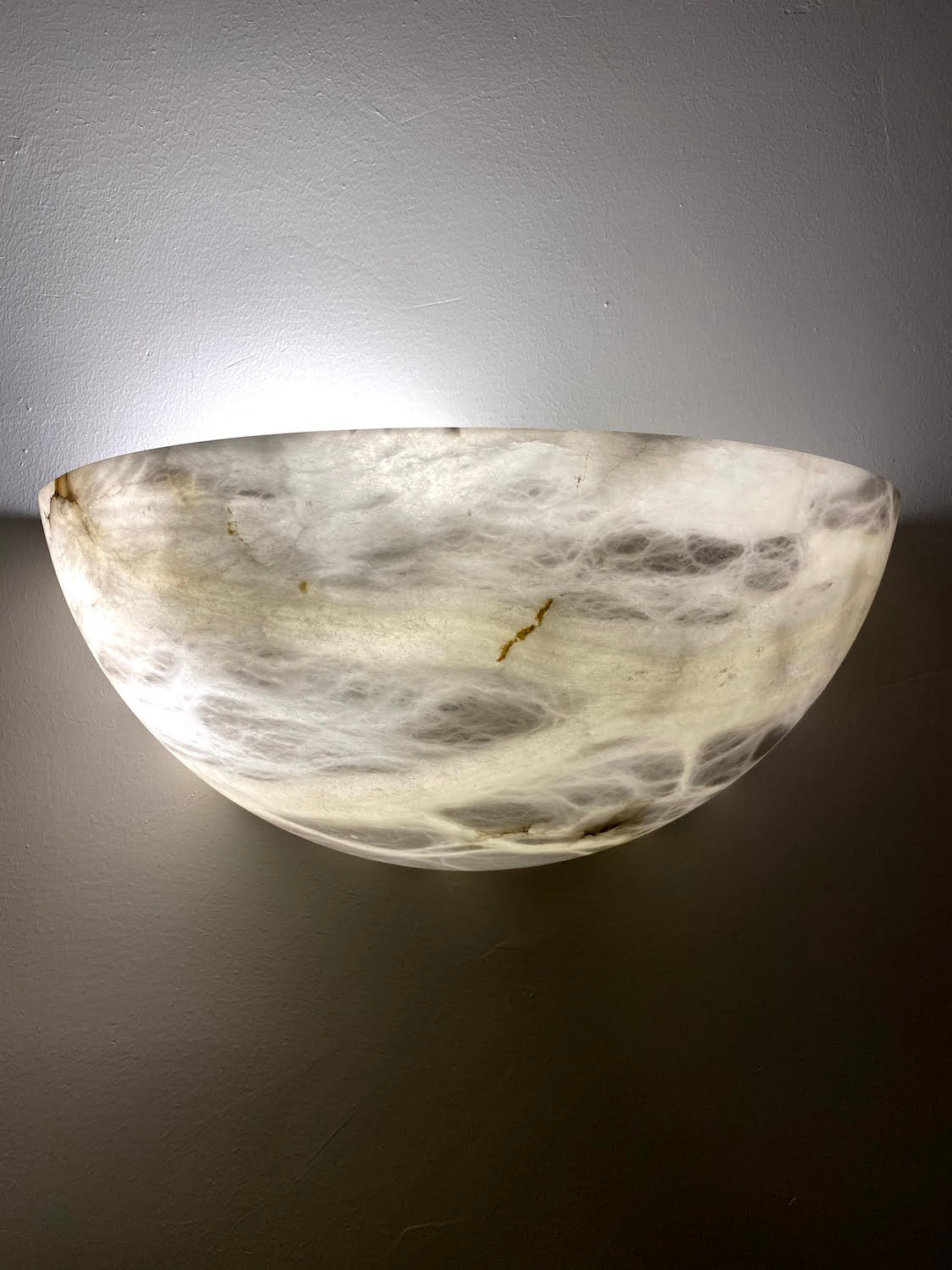 Semi Circle Alabaster Lamp