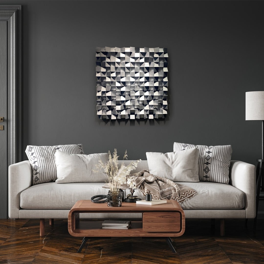 Silver Soundproof Wall Decor by Woodeometry