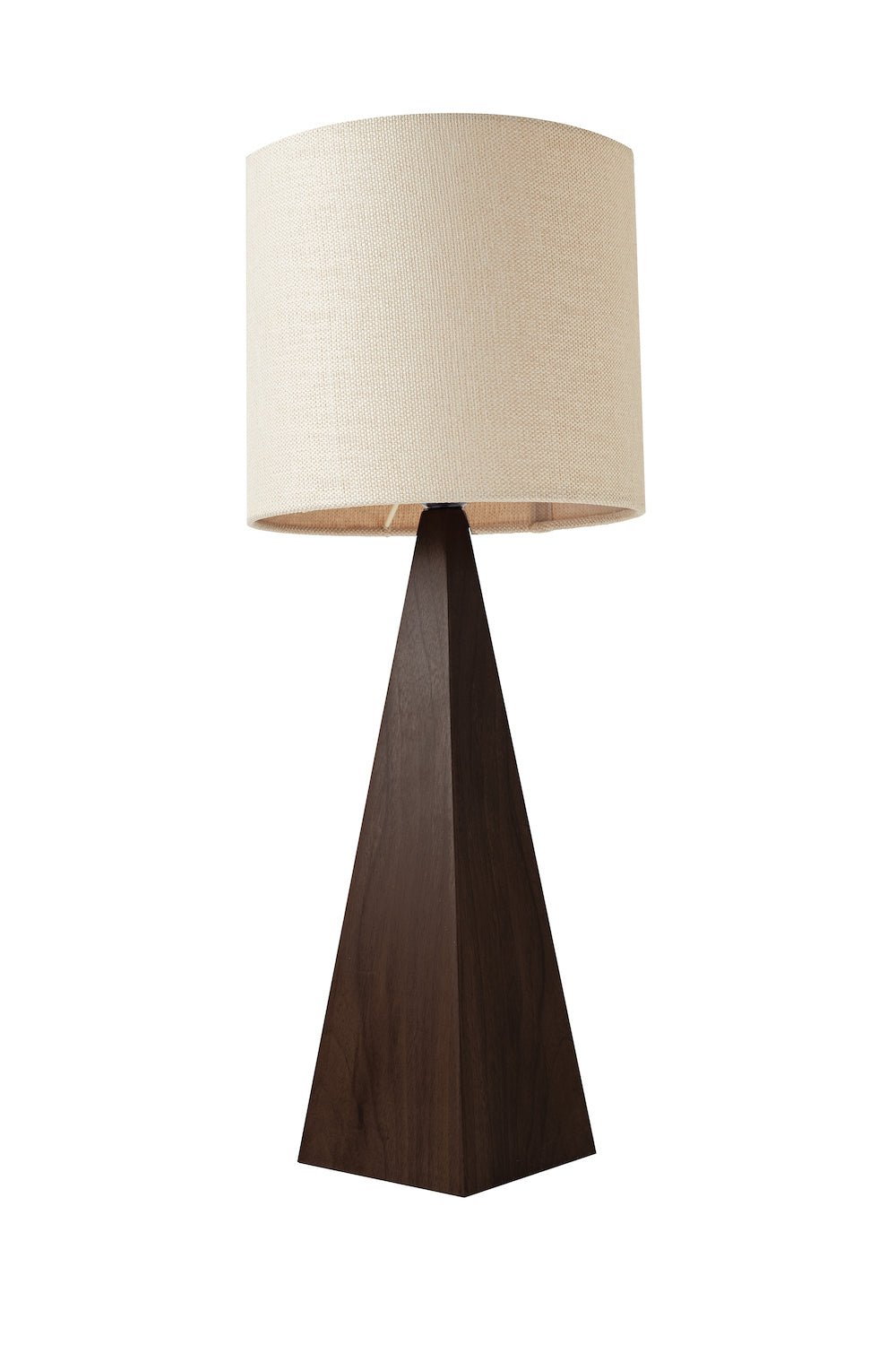 Triangular Wooden Table Lamp