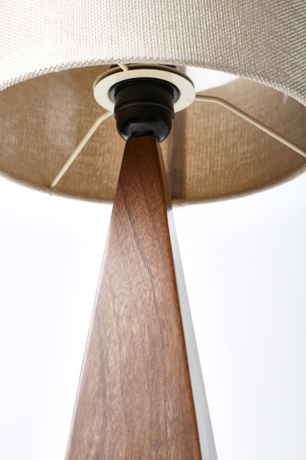 Triangular Wooden Table Lamp