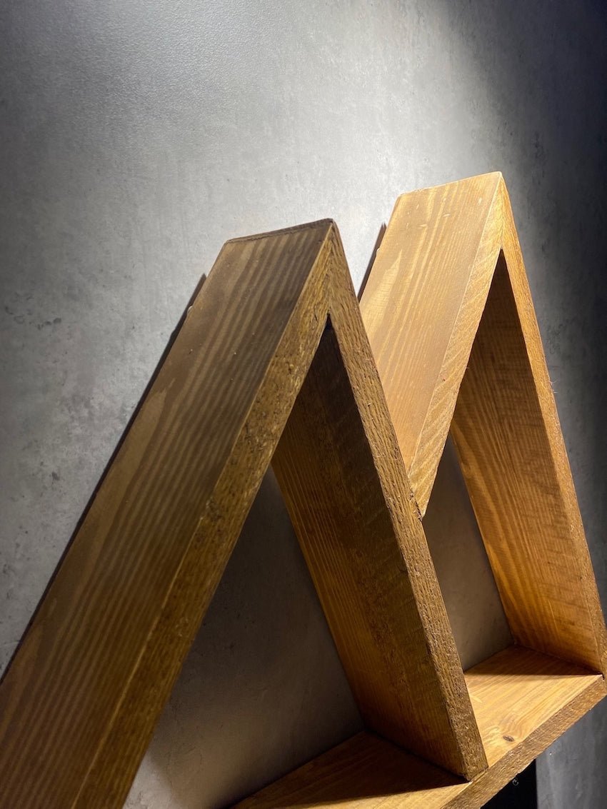 Triangular Wooden Wall Shelf