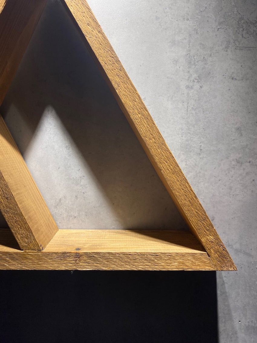 Triangular Wooden Wall Shelf