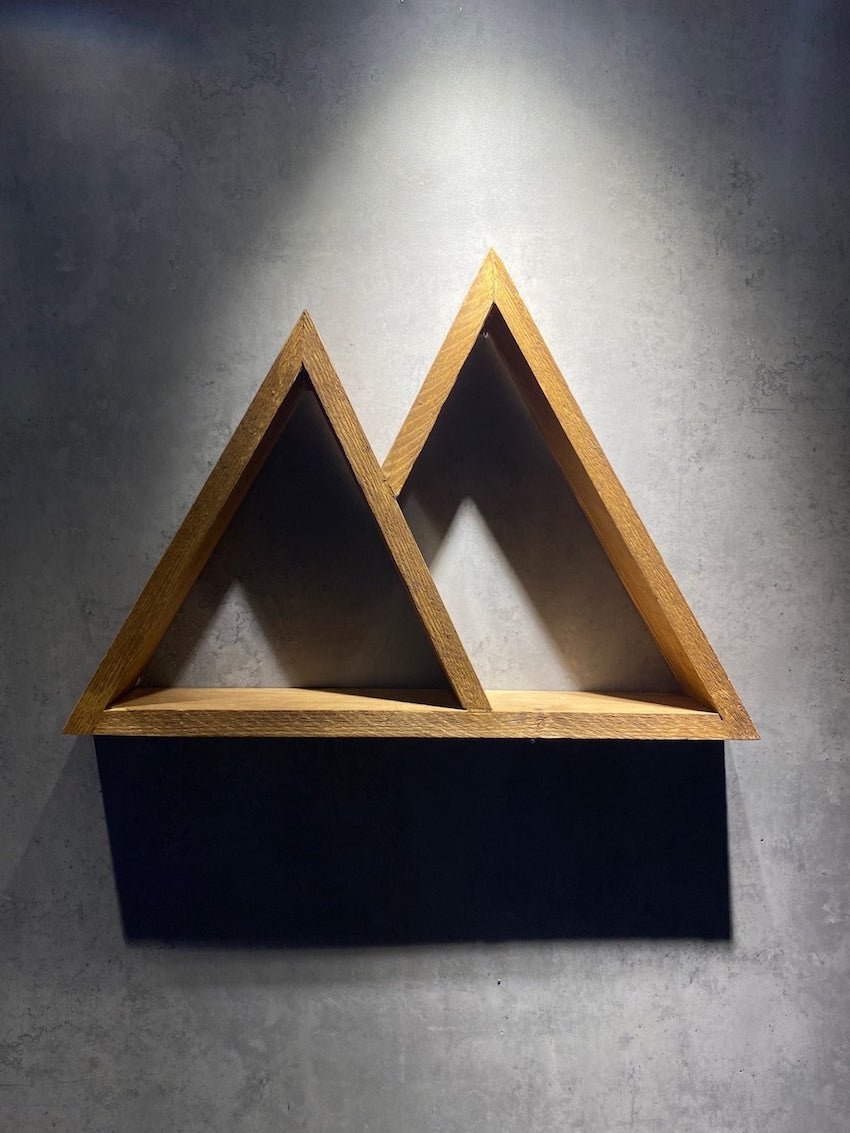 Triangular Wooden Wall Shelf