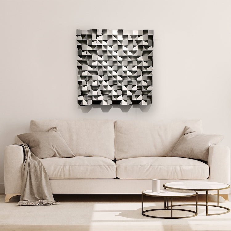 White Wood Wall Art by Woodeometry