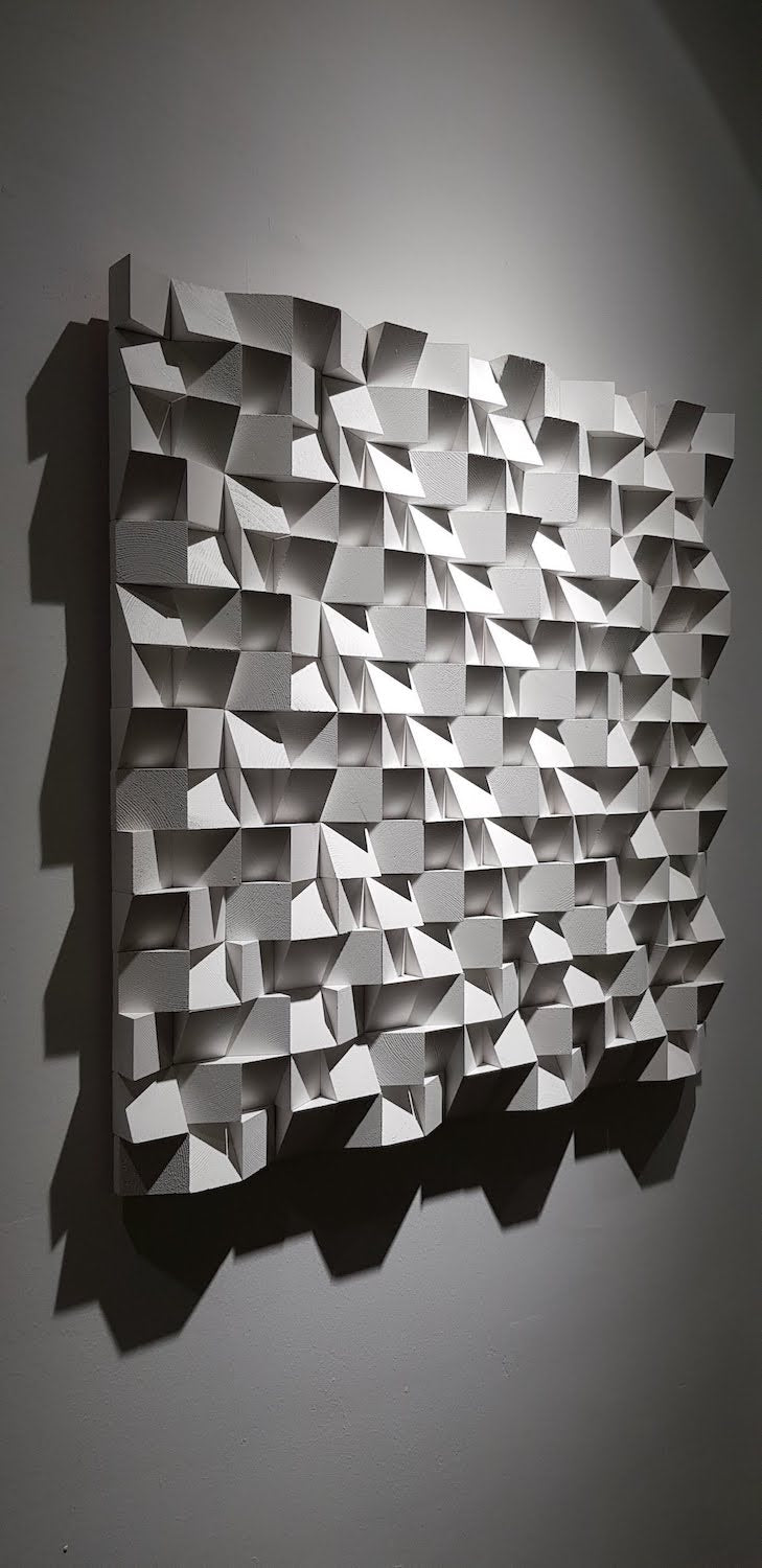 White Wood Wall Art by Woodeometry