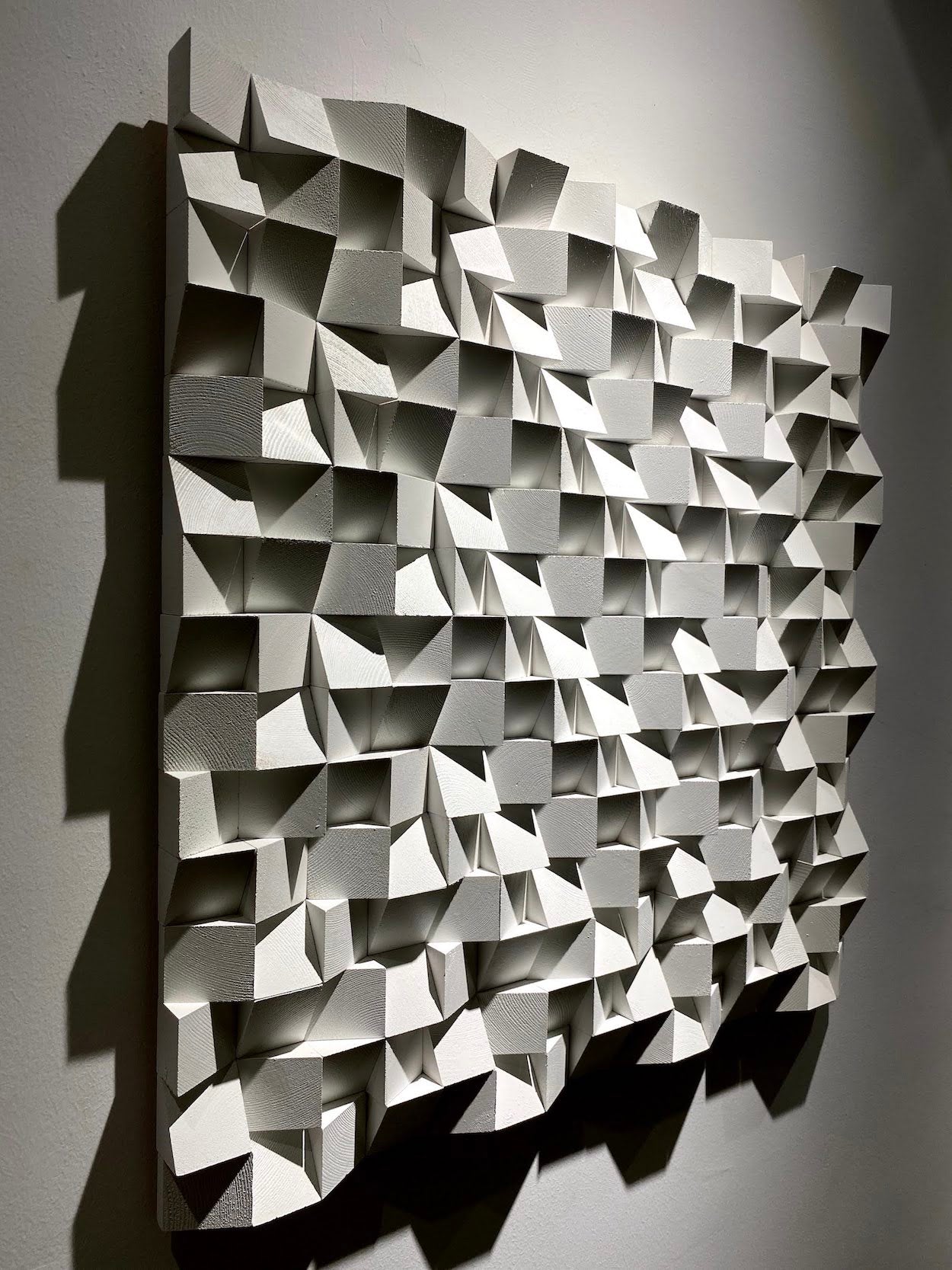 White Wood Wall Art by Woodeometry