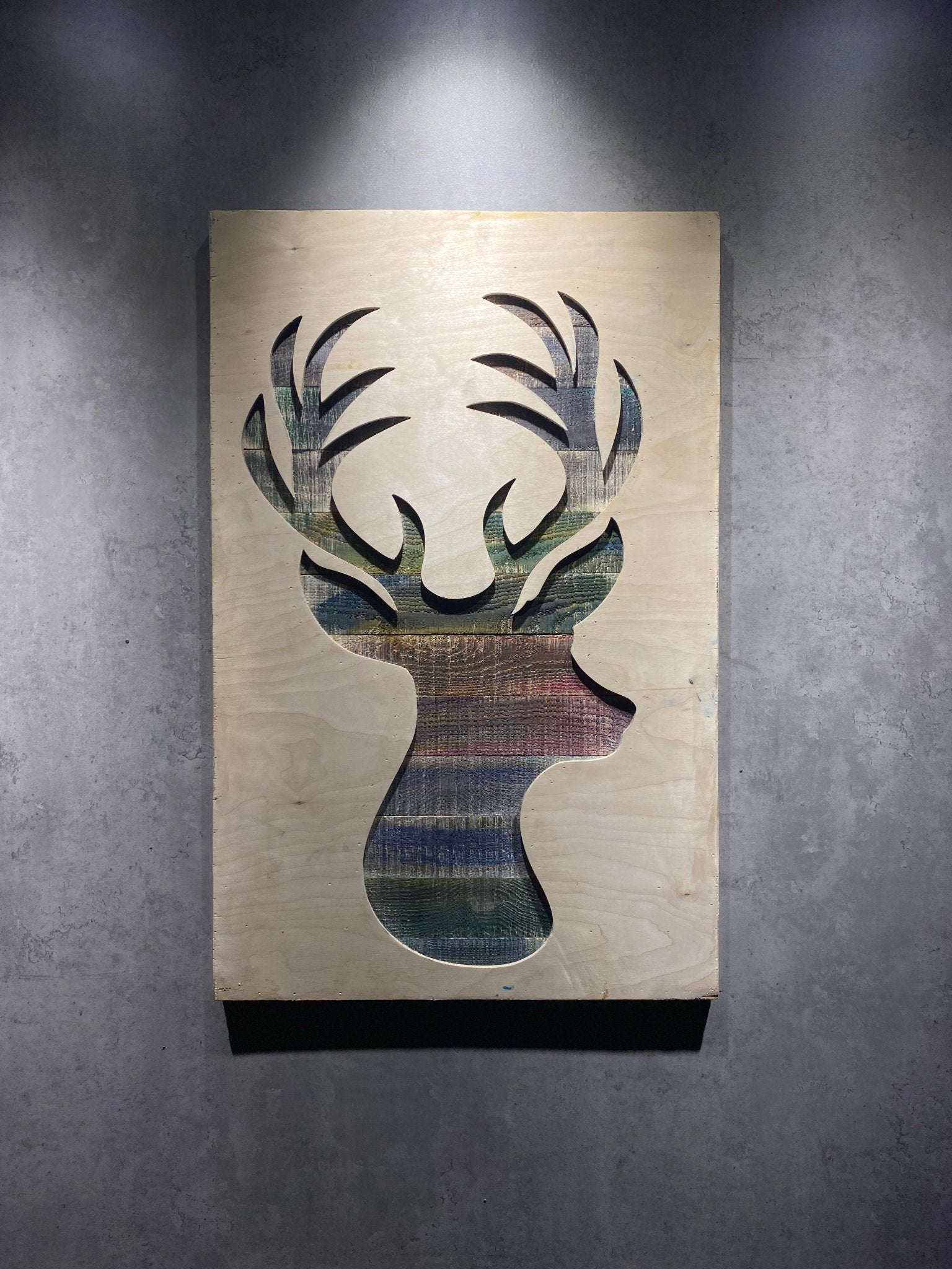Wood Deer Wall Art