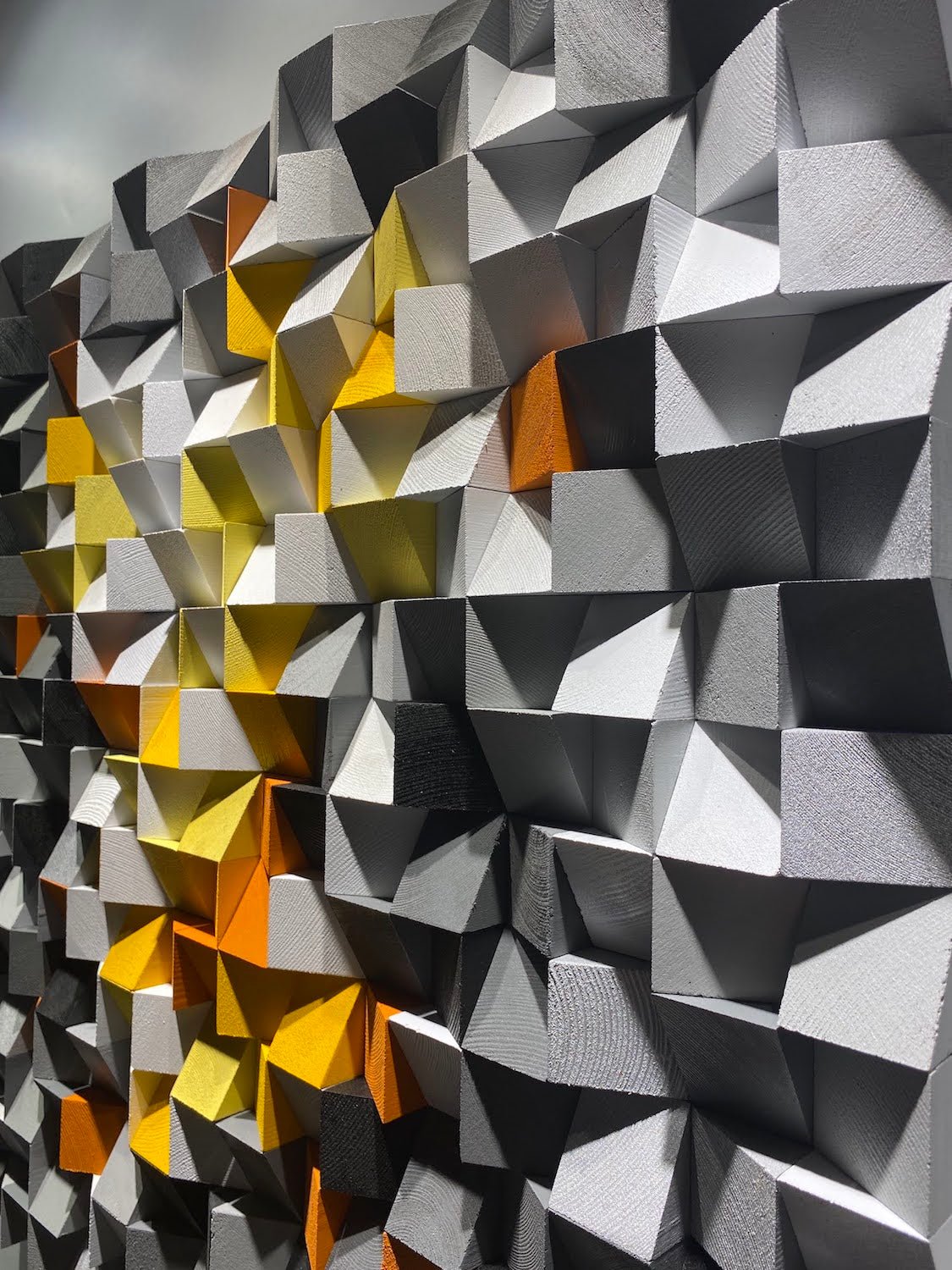 Wood Mosaic Wall Decor by Woodeometry