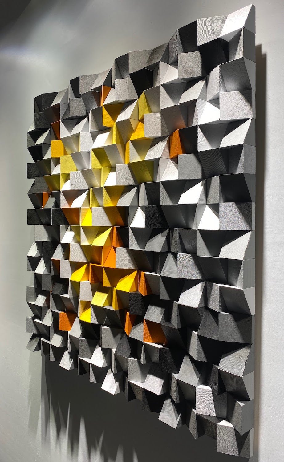 Wood Mosaic Wall Decor by Woodeometry