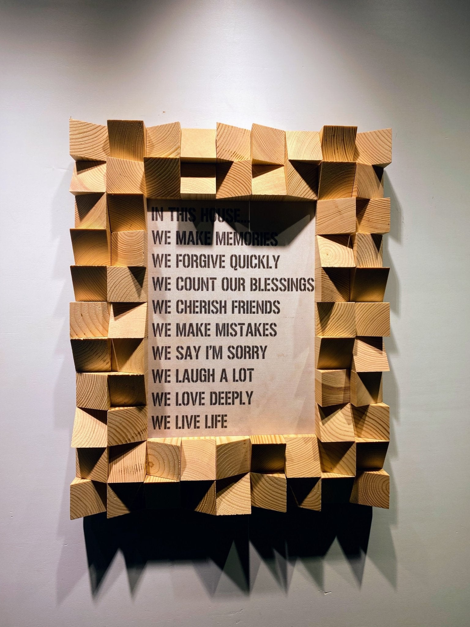 3D Photo Frame For Wall by Woodeometry