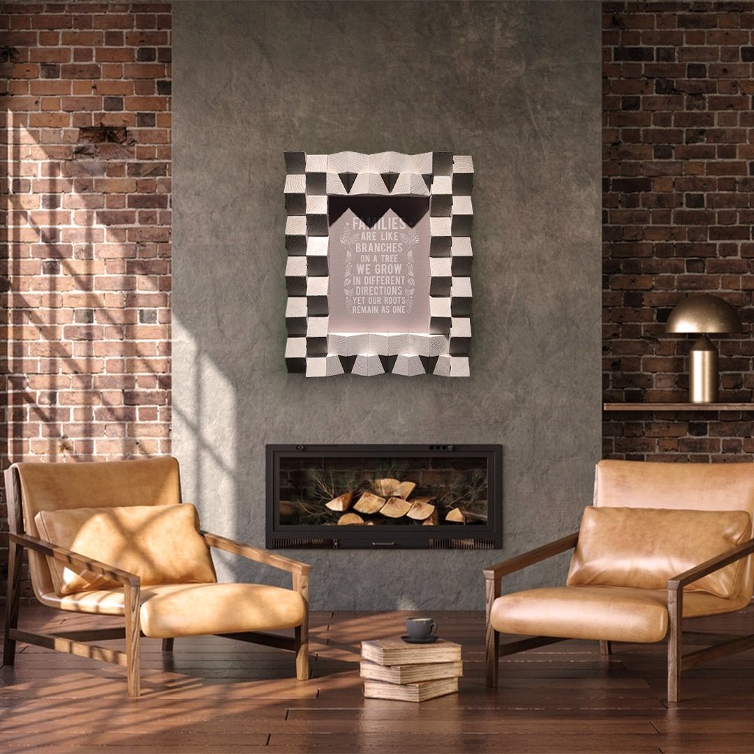 3D Photo Frame For Wall by Woodeometry