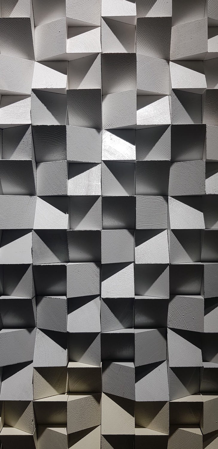 Wooden Acoustic Sound Diffuser by Woodeometry