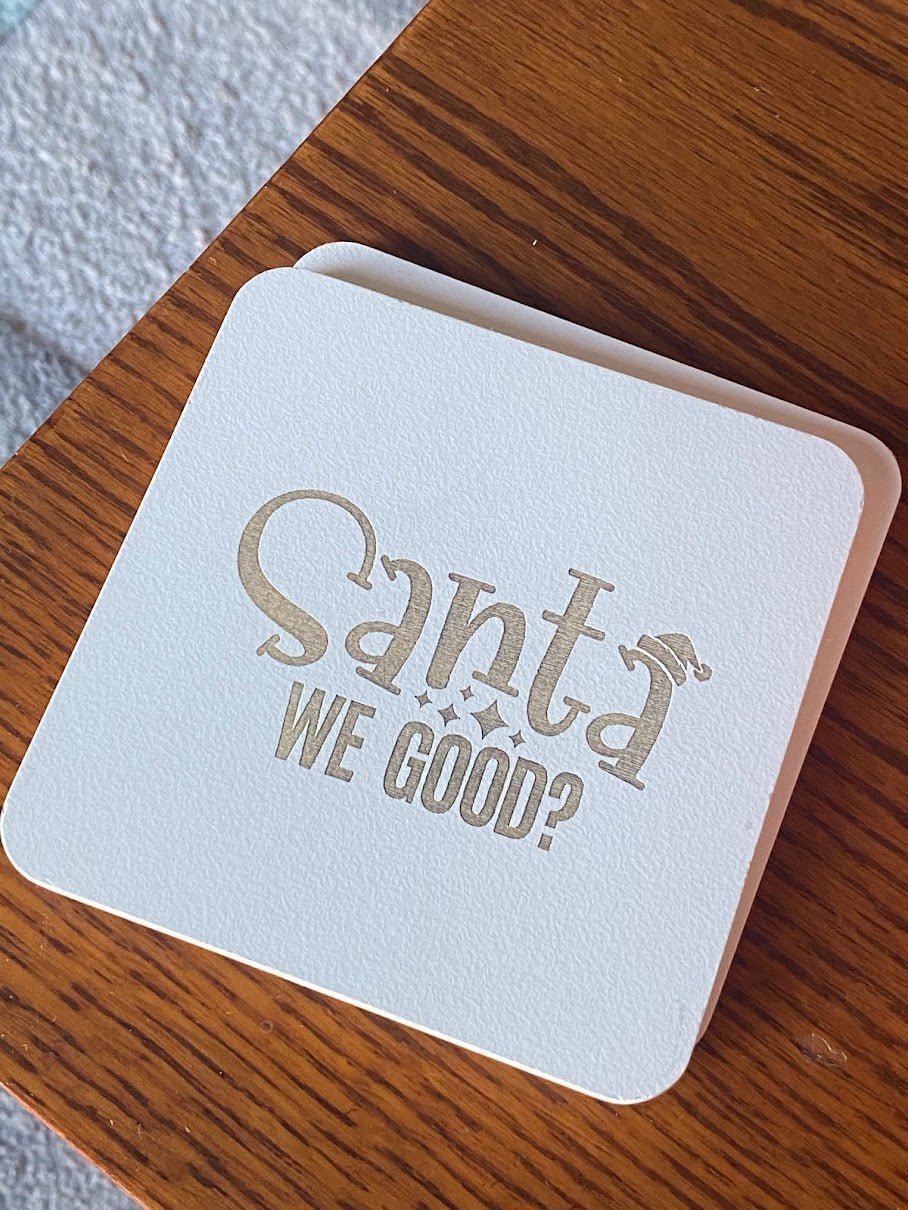 Wooden Christmas Coasters - Set of 6