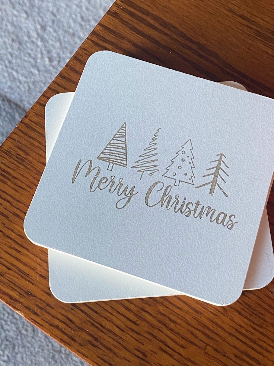 Wooden Christmas Coasters - Set of 6