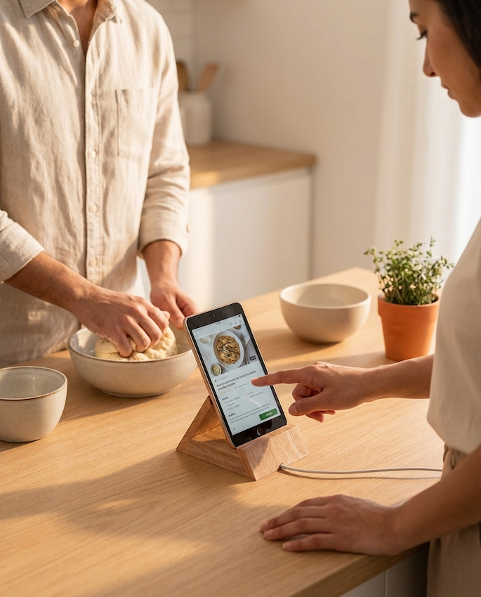 Handcrafted Wooden Mobile Holder – Sleek and Functional