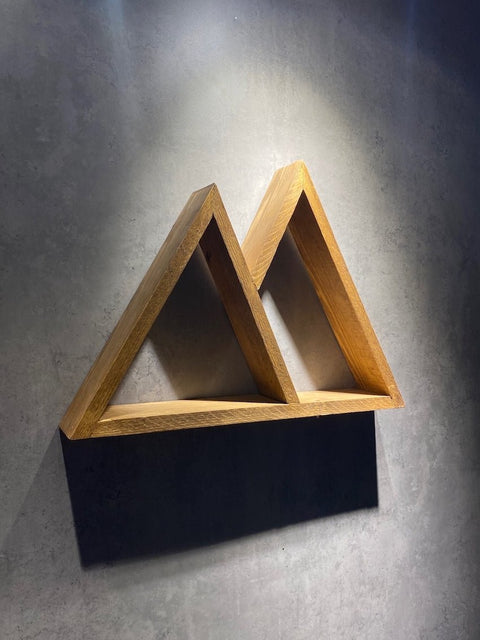 Triangular Wooden Wall Shelf