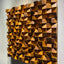 Burnt Wood Acoustic Sound Diffuser by Woodeometry