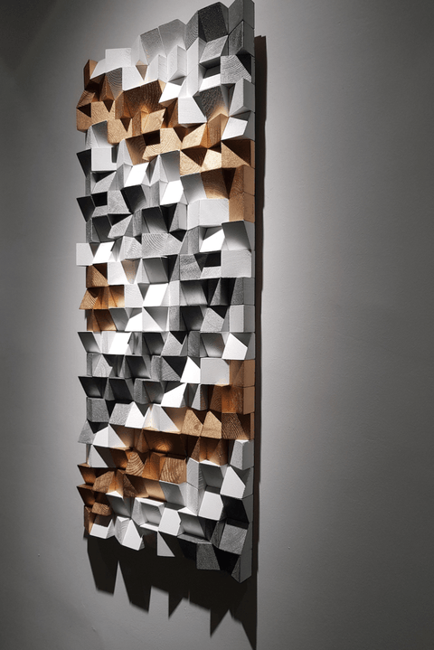 Reclaimed Wood Mosaic Art by Woodeometry