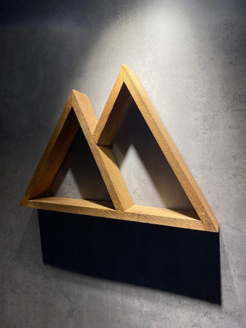 Triangular Wooden Wall Shelf