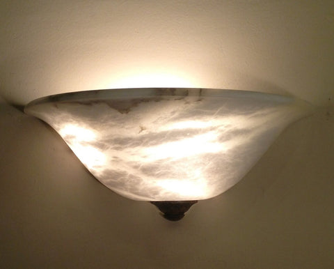 Alabaster Lamp - Hat Shape