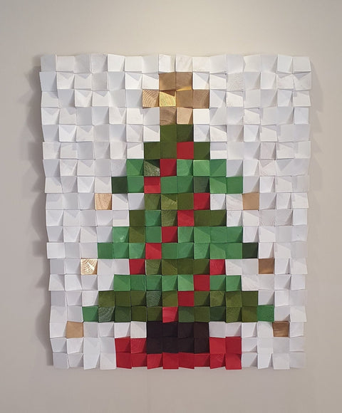 Christmas Tree Wall Panel by Woodeometry