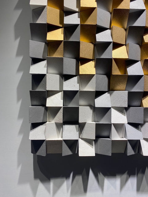 Gold And Silver Acoustic Panel