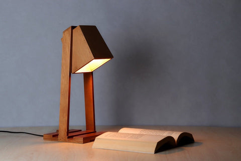 Modern Oak Table Lamp