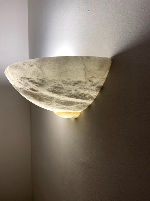 Oval Shaped Alabaster Lamp