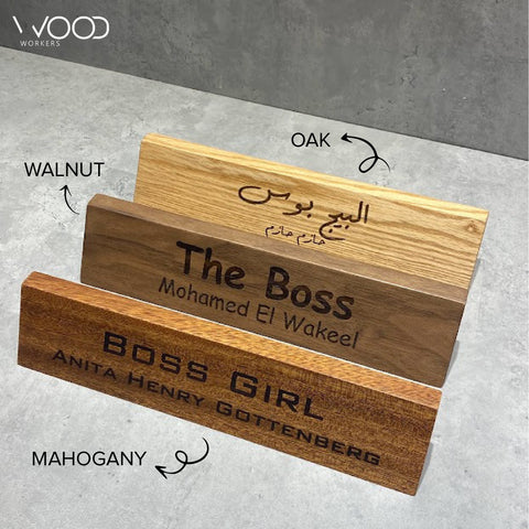 Personalised Wooden Name Tag For Desk