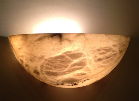 Semi Circle Alabaster Lamp