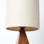 Triangular Walnut Table Lamp
