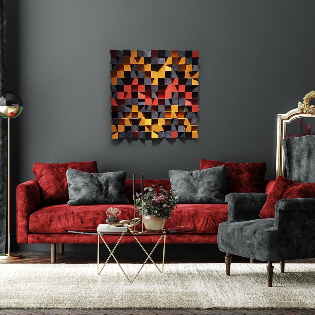 Geometric Wood Wall Art by Woodeometry